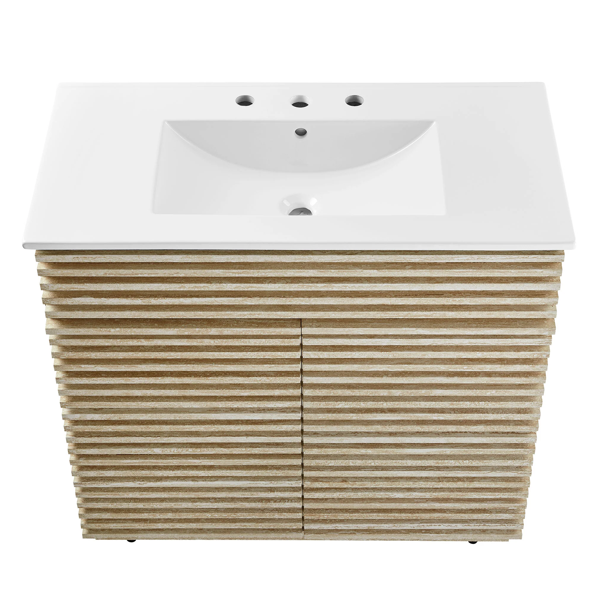 Render 36" Faux Travertine Bathroom Vanity With Sink by Modway - Image 7