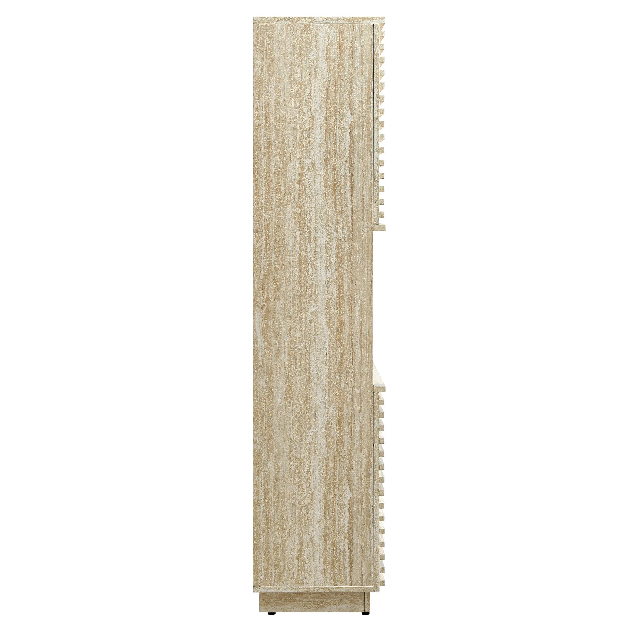 Render Tall Faux Travertine Linen Storage Cabinet by Modway - Image 4