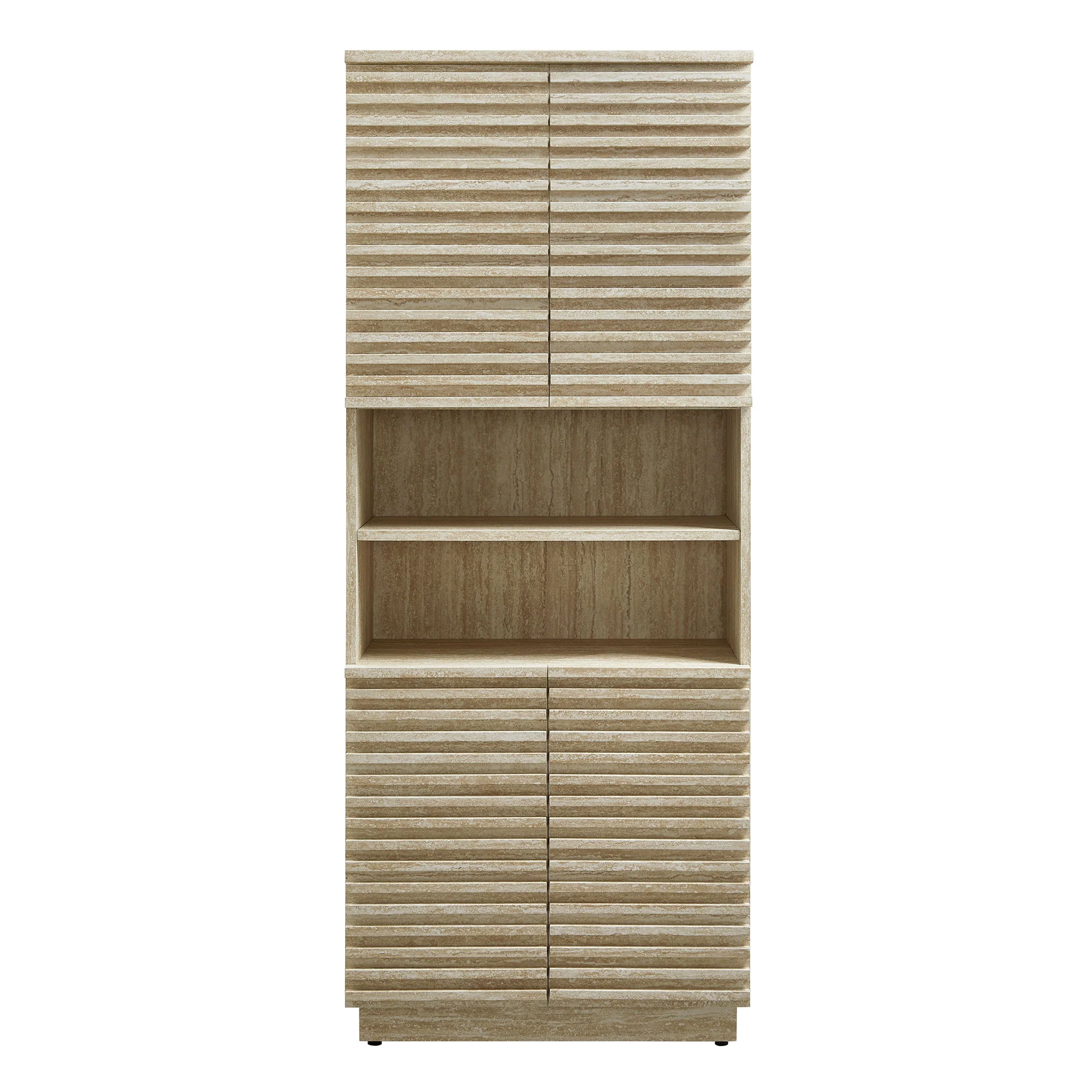 Render Tall Faux Travertine Linen Storage Cabinet by Modway - Image 5