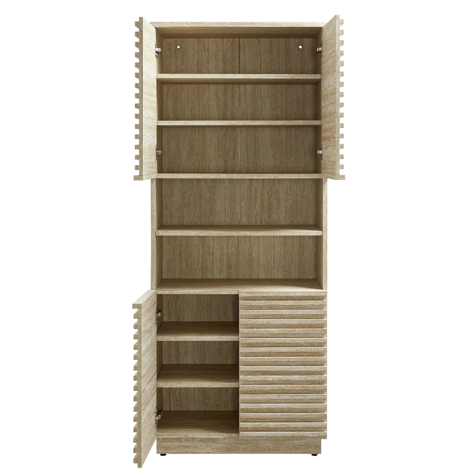 Render Tall Faux Travertine Linen Storage Cabinet by Modway - Image 6
