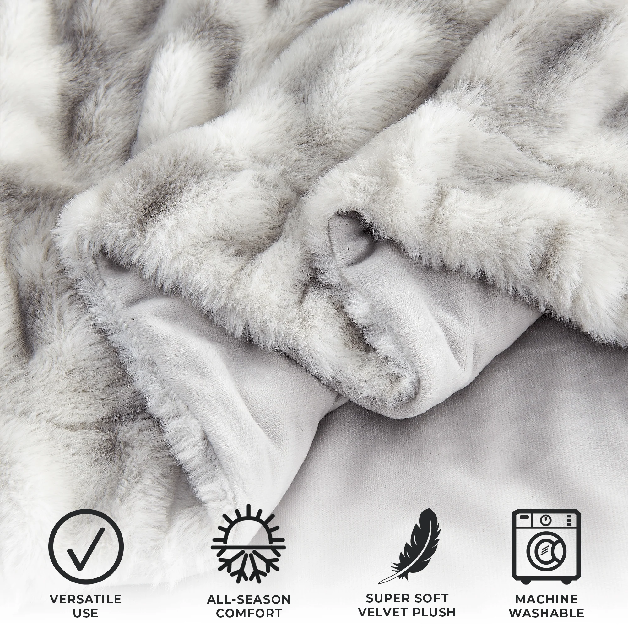 Ruched Faux Fur Throw Blanket - Alondra Collection - Image 23