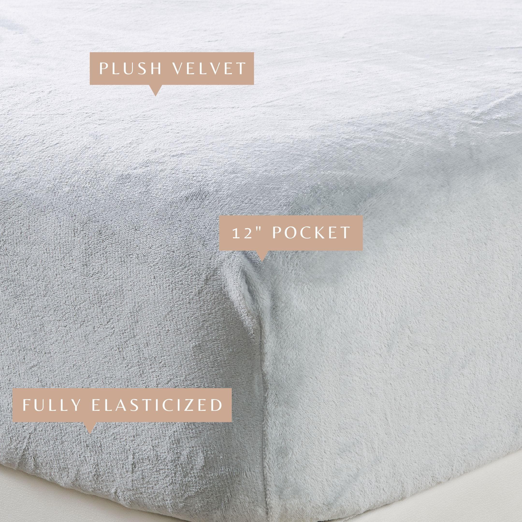 Solid Plush Fitted Sheet - Velvet Luxe Collection - Image 28