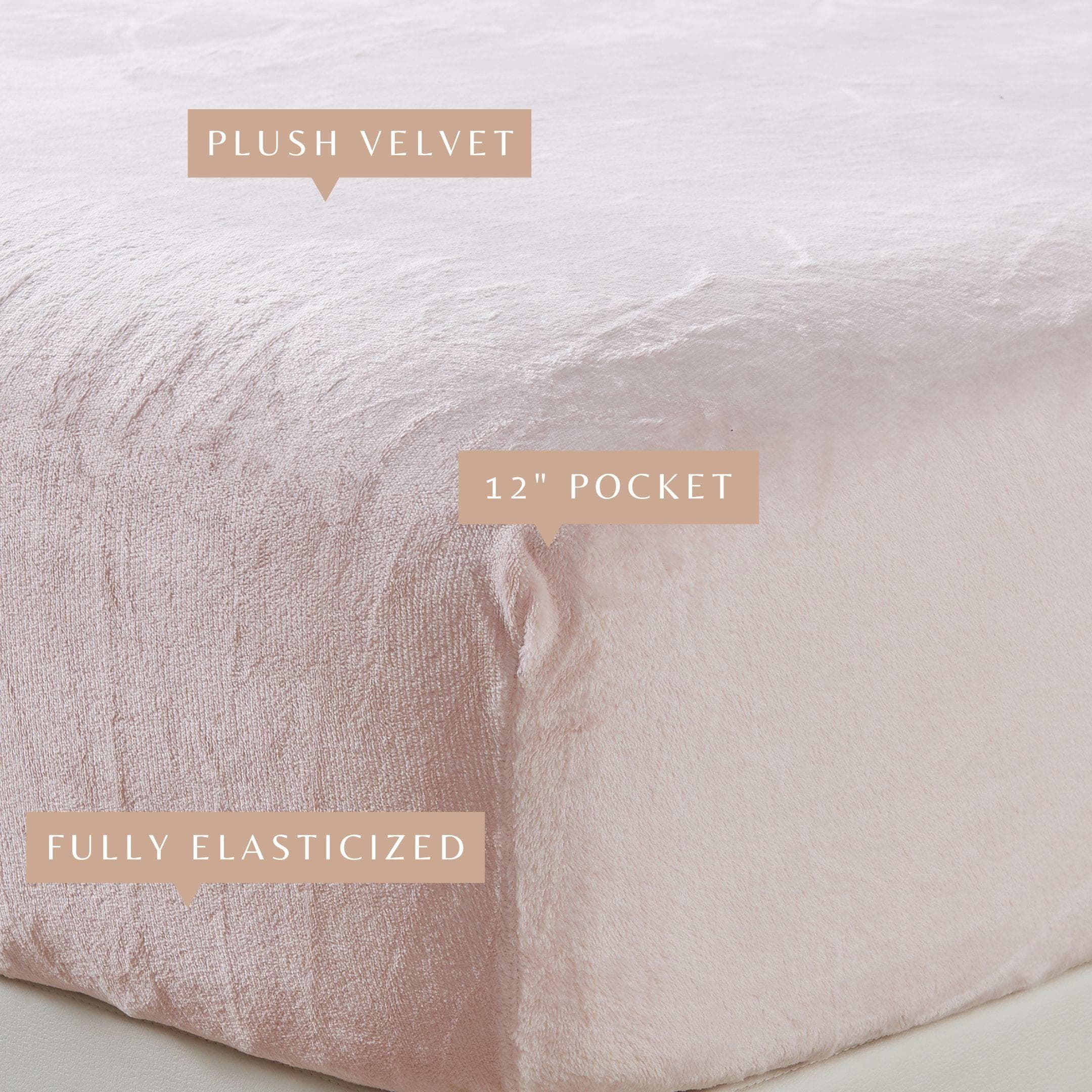 Solid Plush Fitted Sheet - Velvet Luxe Collection - Image 6