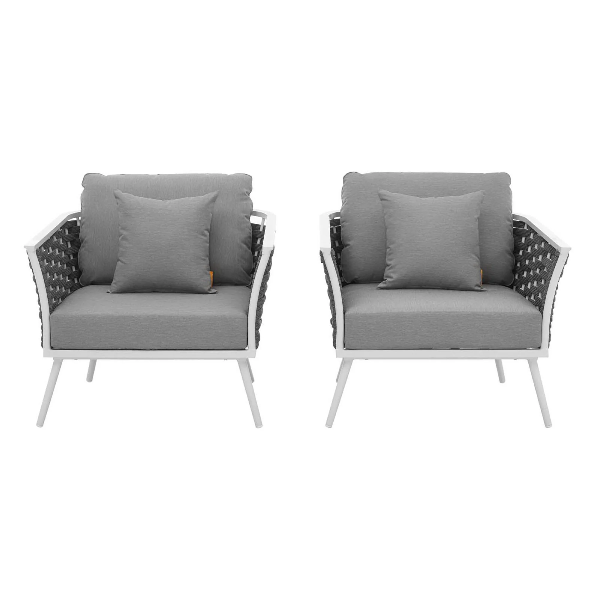 Stance Outdoor Patio Aluminum Armchair Set of 2 by Modway - Image 3