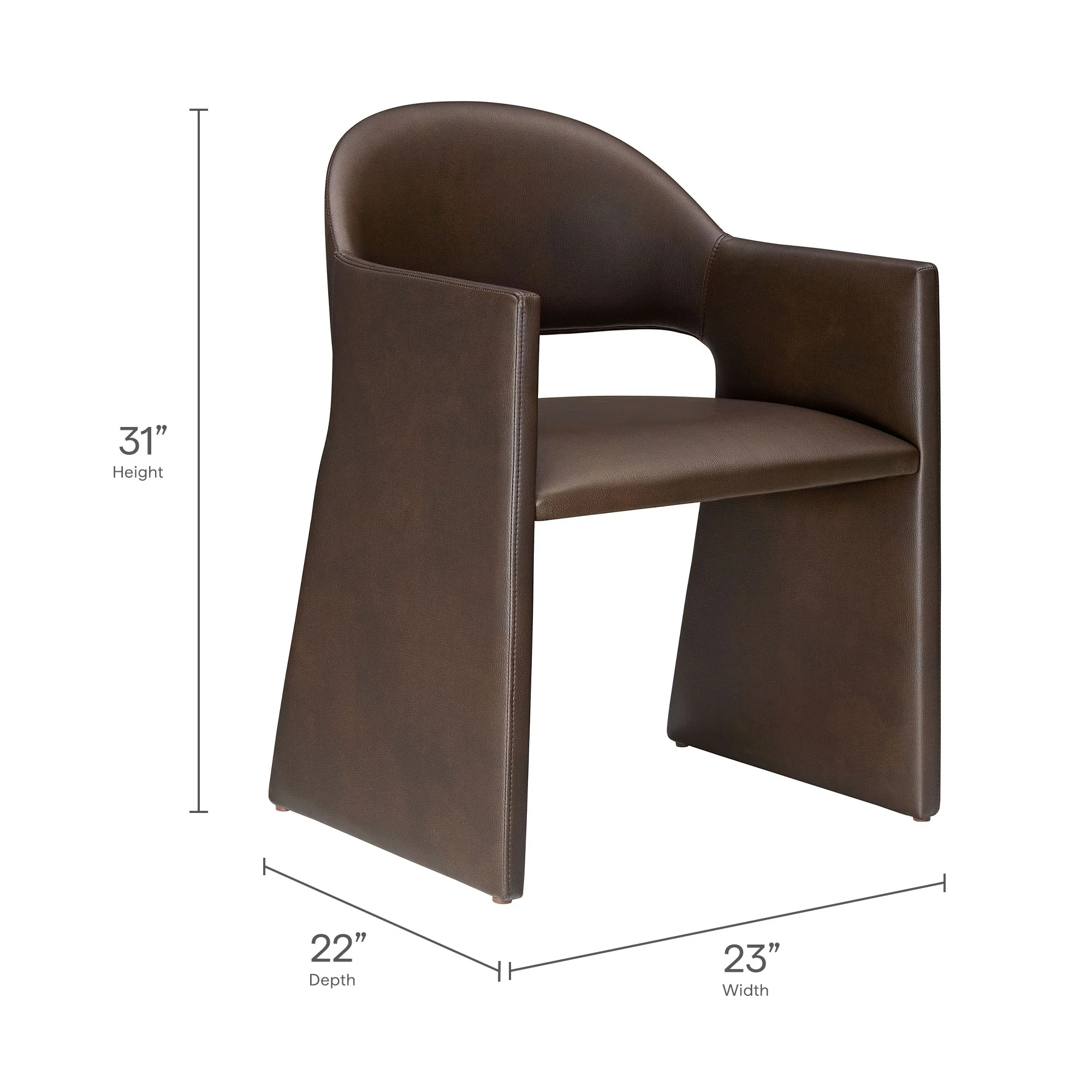 Talia Vegan Leather Dining Armchair by Modway - Image 12