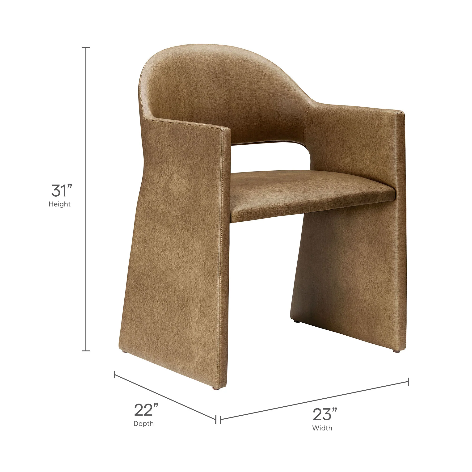 Talia Vegan Leather Dining Armchair by Modway - Image 3