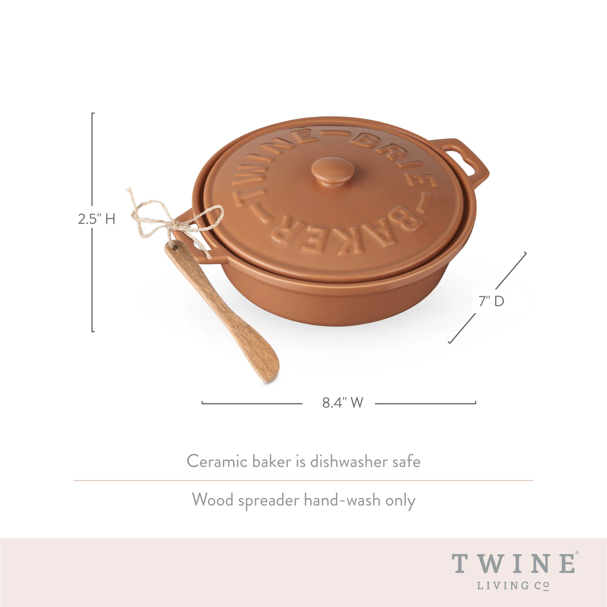 Terracotta brie baker set by twine living® - Image 5