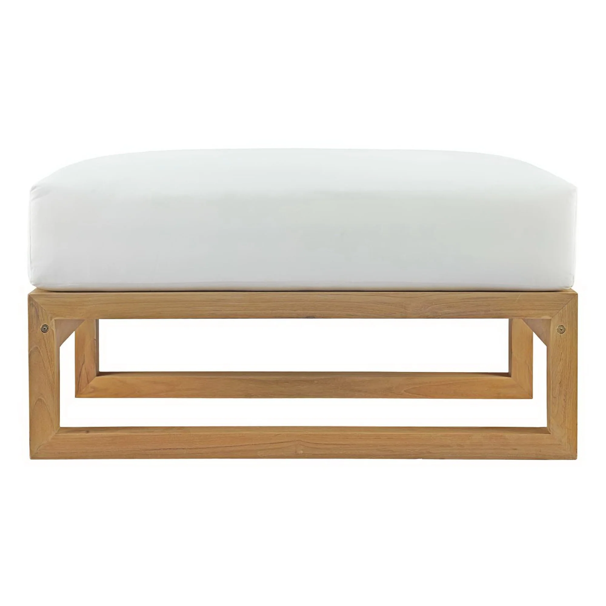 Upland Outdoor Patio Teak Ottoman by Modway - Image 3