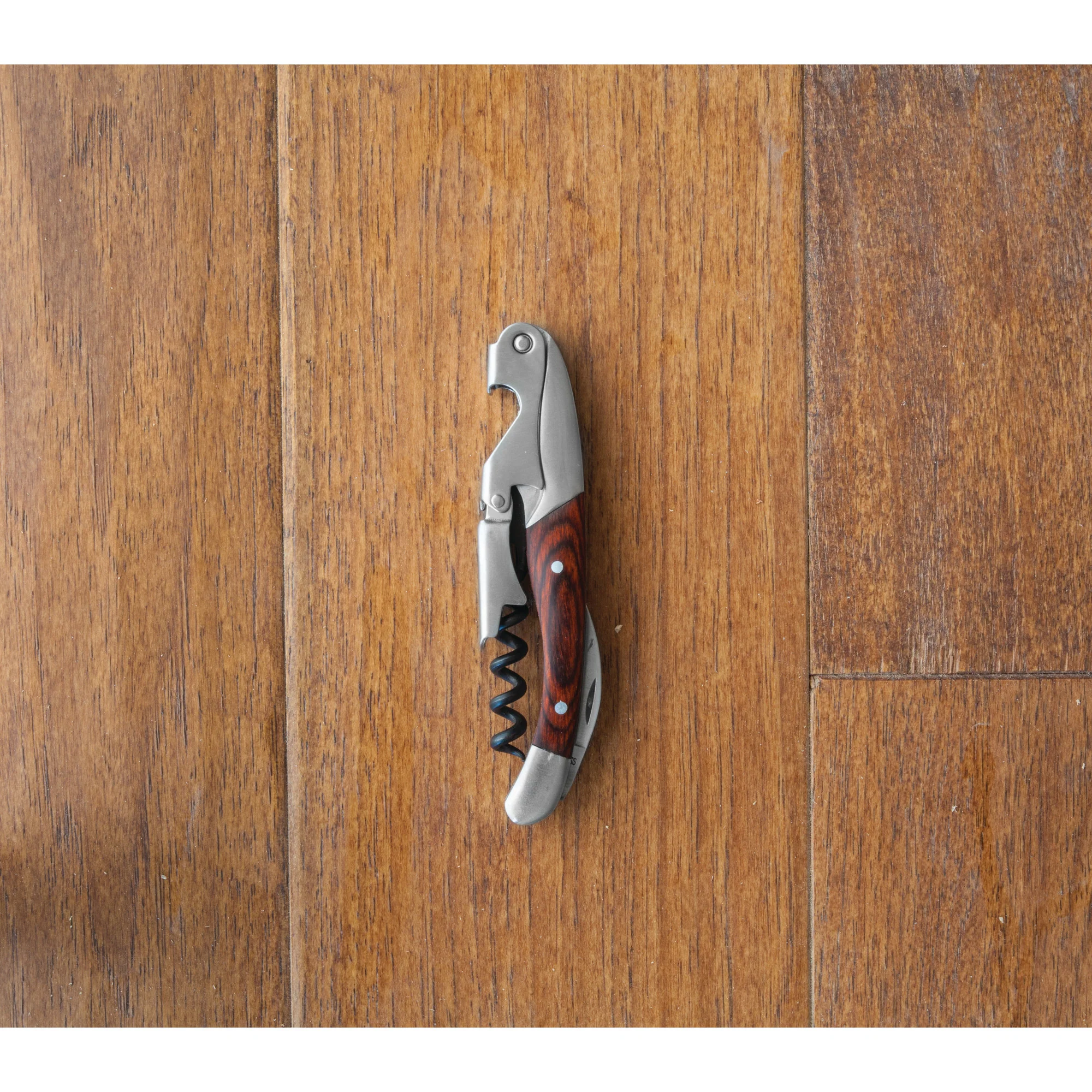 Wooden double hinged corkscrew by twine® - Image 8